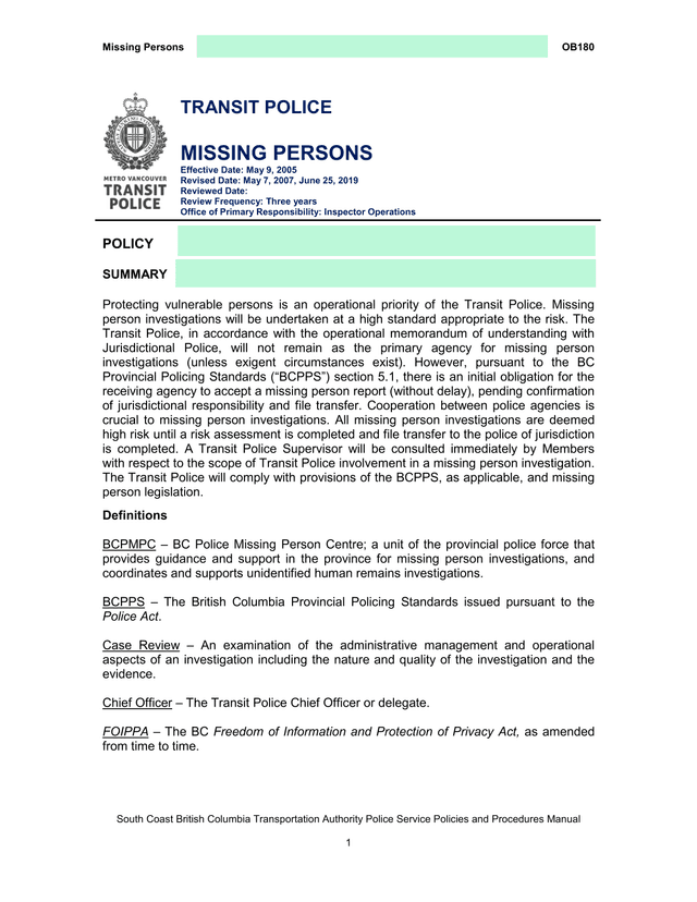 Missing Persons screenshot