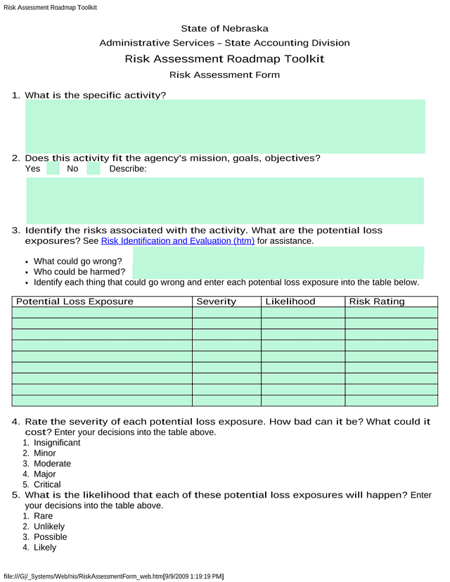 Risk Assessment Roadmap Toolkit screenshot