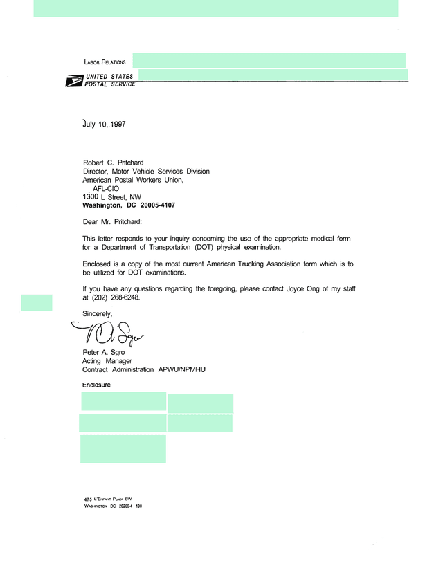 DOT Physical Examination Form screenshot
