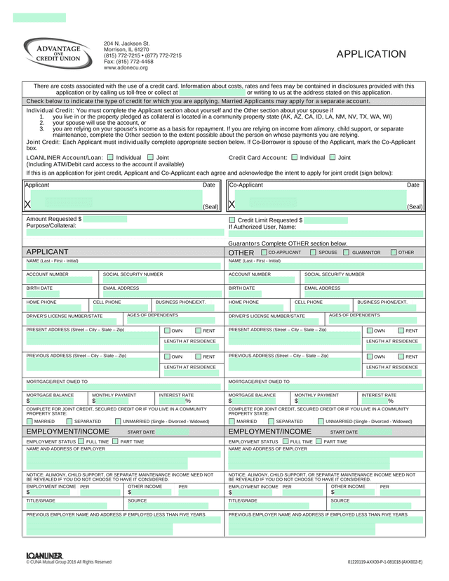 LOANLINER AccountLoan Application screenshot