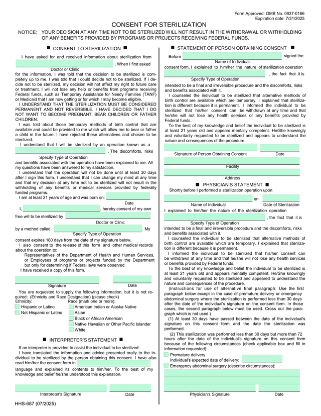 Consent For Sterilization screenshot