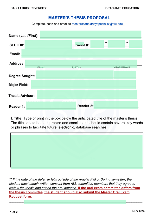MasterS Thesis Proposal screenshot