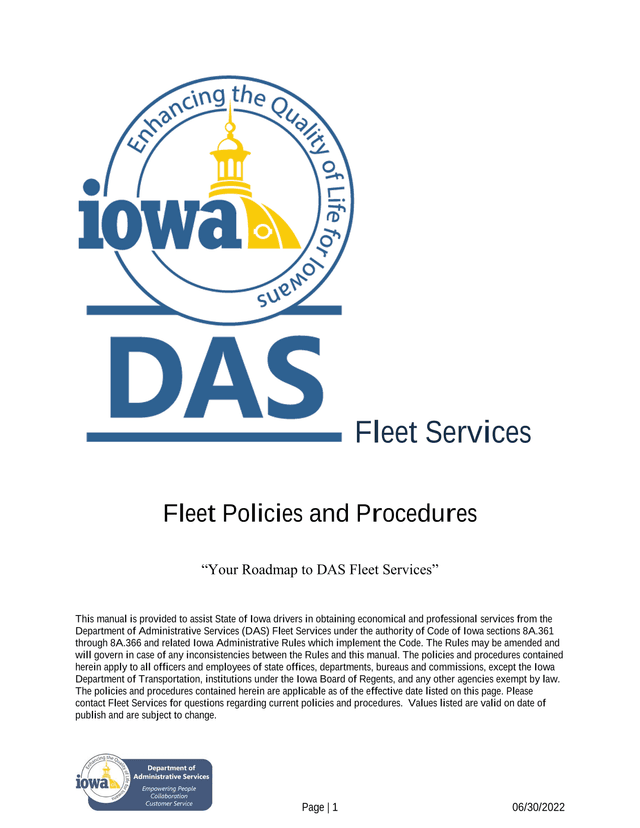 Fleet Policies And Procedures screenshot