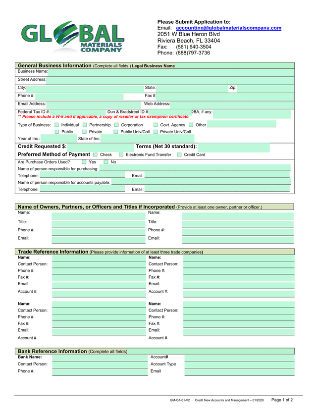 GM CA 01 V2 Credit New Accounts And Management screenshot