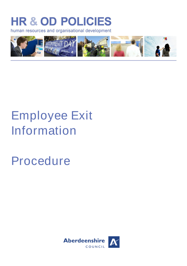 Employee Exit Information Procedure screenshot