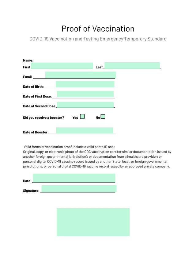 Proof of Vaccination screenshot