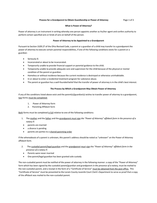 Process For A Grandparent To Obtain Guardianship Or Power Of Attorney screenshot