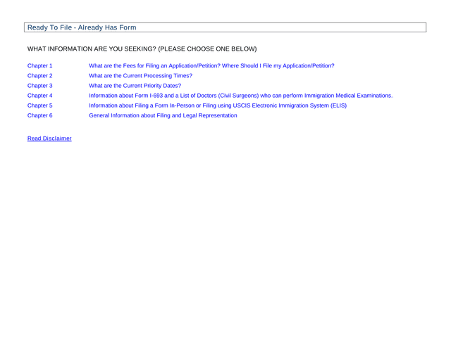 Ready To File   Already Has Form screenshot