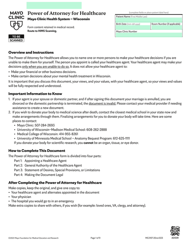 Power Of Attorney For Healthcare screenshot