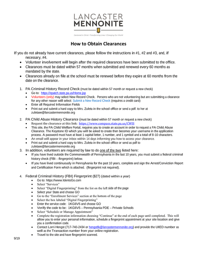 How To Obtain Clearances screenshot