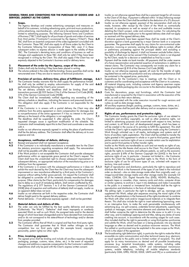 General Terms And Conditions For The Purchase Of Goods And Services screenshot