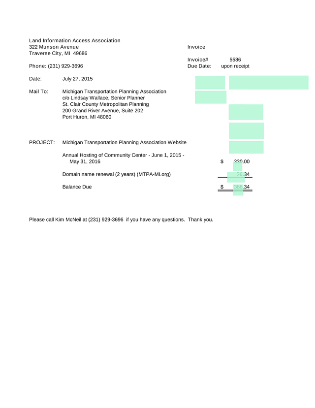 Website Support Agreement screenshot