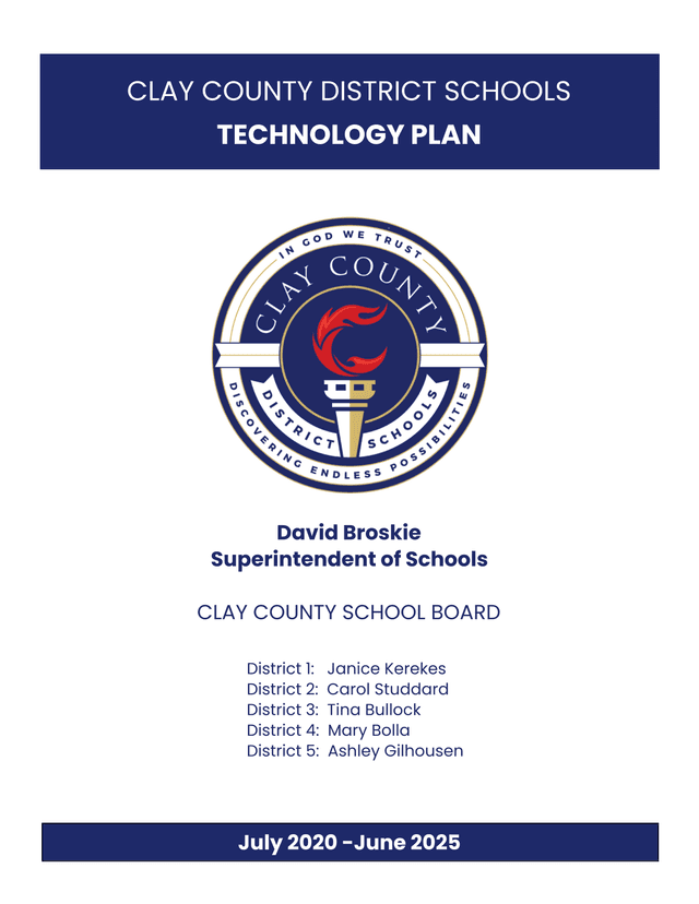 CLAY COUNTY DISTRICT SCHOOLS TECHNOLOGY PLAN screenshot