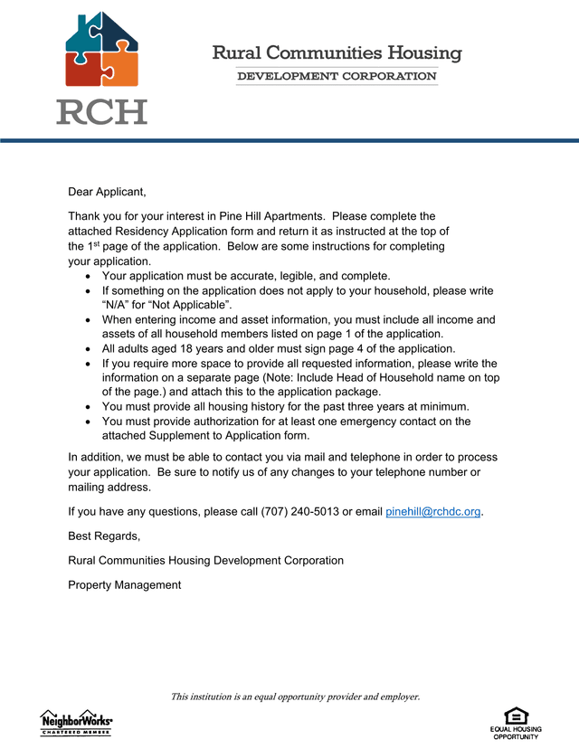 Residency Application screenshot