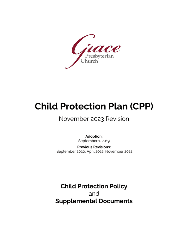 Child Protection Plan (CPP) screenshot