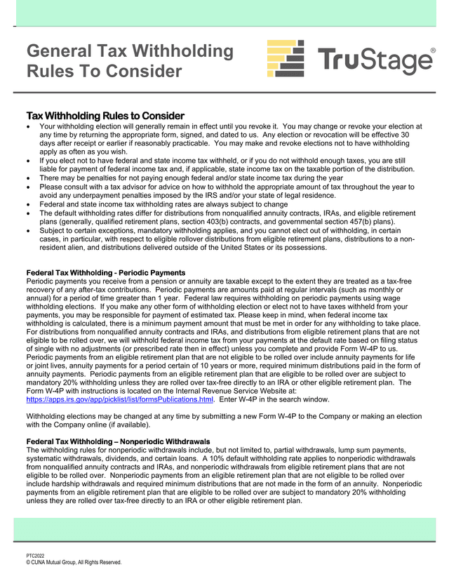 PTC2022 General Tax Withholding Rules To Consider screenshot