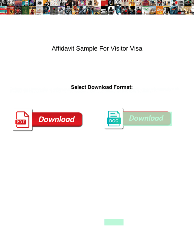 Affidavit Sample For Visitor Visa screenshot