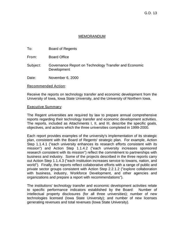 Governance Report On Technology Transfer And Economic Development screenshot