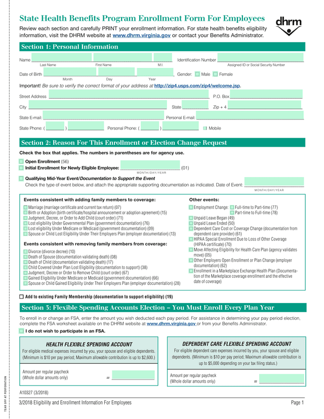 Eligibility And Enrollment Information For Employees screenshot
