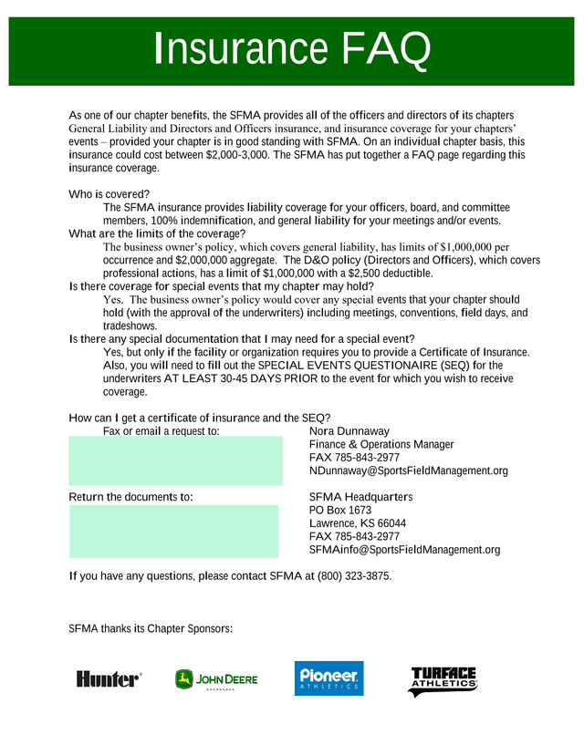 Insurance FAQ screenshot