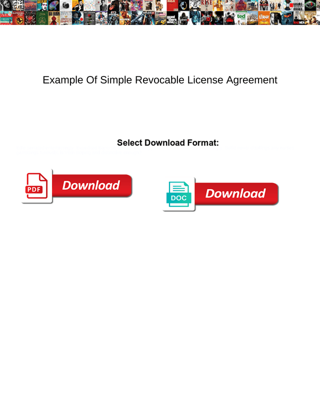 Example Of Simple Revocable License Agreement screenshot
