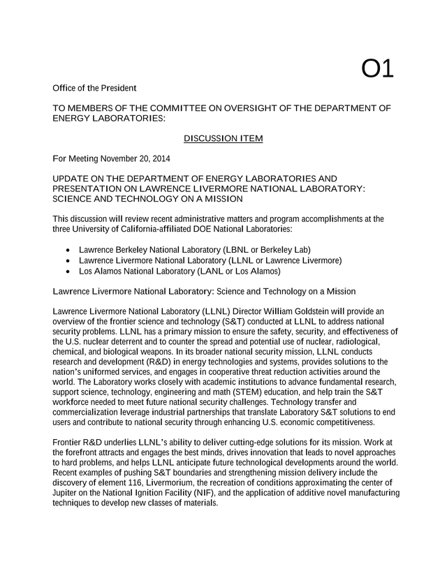 Update On Department Of Energy Laboratories Presentation screenshot