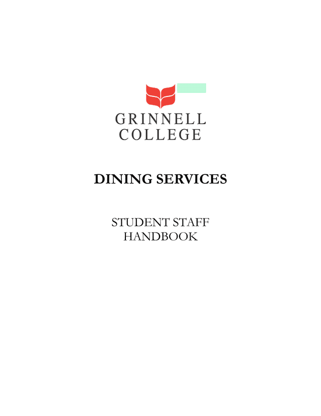 Student Staff Handbook screenshot