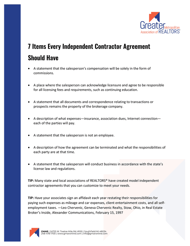 7 Items Every Independent Contractor Agreement Should Have screenshot