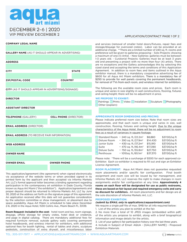Aqua Art Miami ApplicationContract screenshot