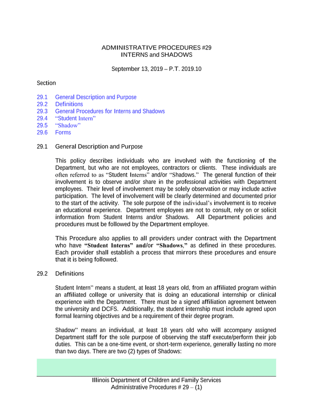 Administrative Procedures 29   Interns And Shadows screenshot