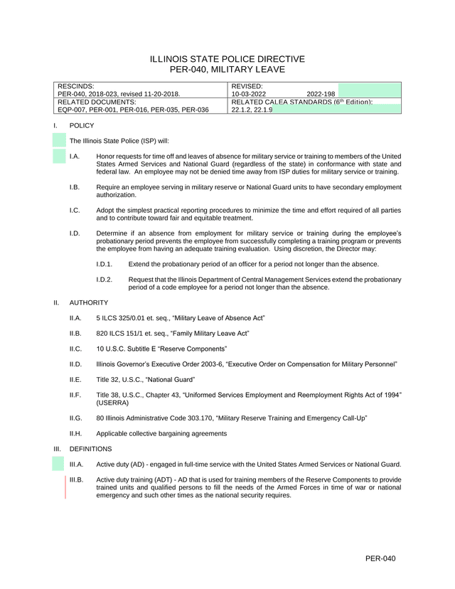 PER 040 Military Leave screenshot