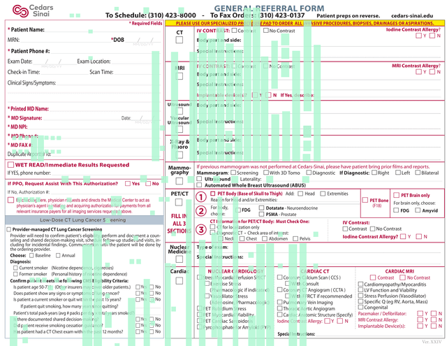 GENERAL REFERRAL FORM screenshot
