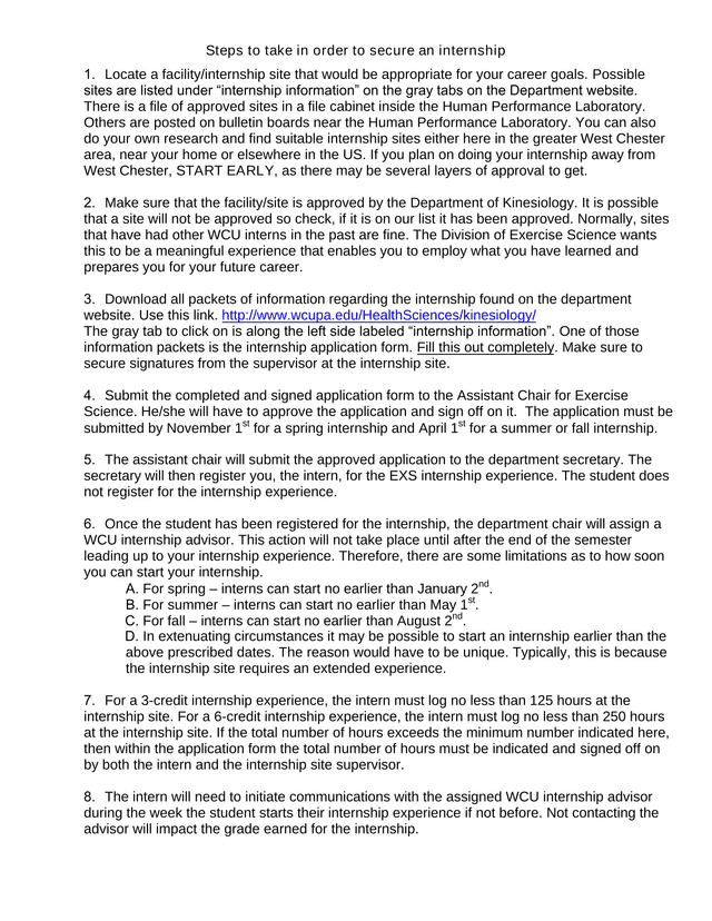 Steps To Take In Order To Secure An Internship screenshot