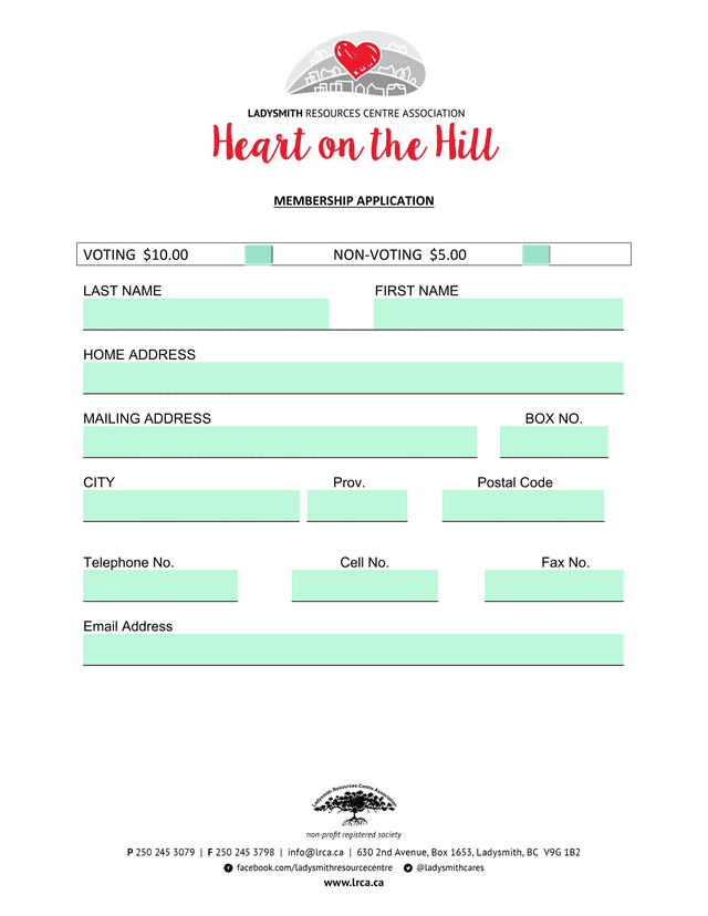 MEMBERSHIP APPLICATION screenshot