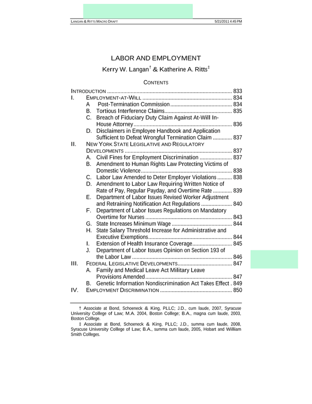 Labor And Employment Developments screenshot