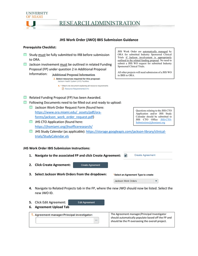 JHS Work Order (JWO) IBIS Submission Guidance screenshot