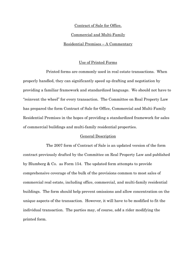Contract Of Sale For Office, Commercial And Multi Family Residential Premises  A Commentary screenshot