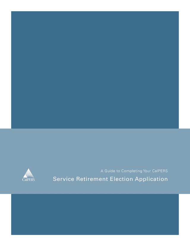 CalPERS Service Retirement Election Application screenshot