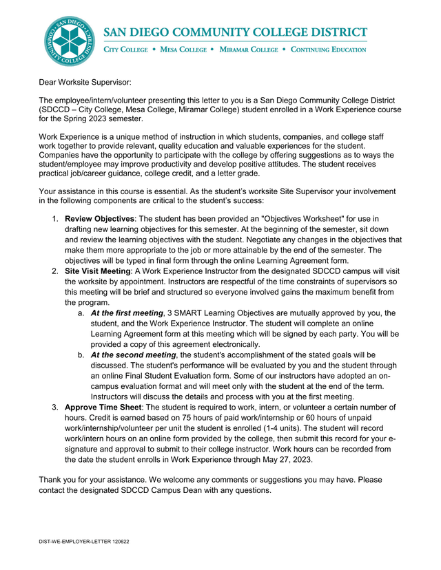 DIST WE EMPLOYER LETTER 120622 screenshot