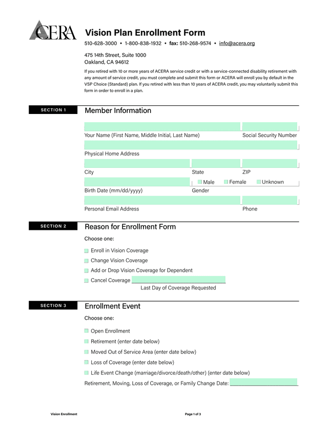 Vision Enrollment screenshot