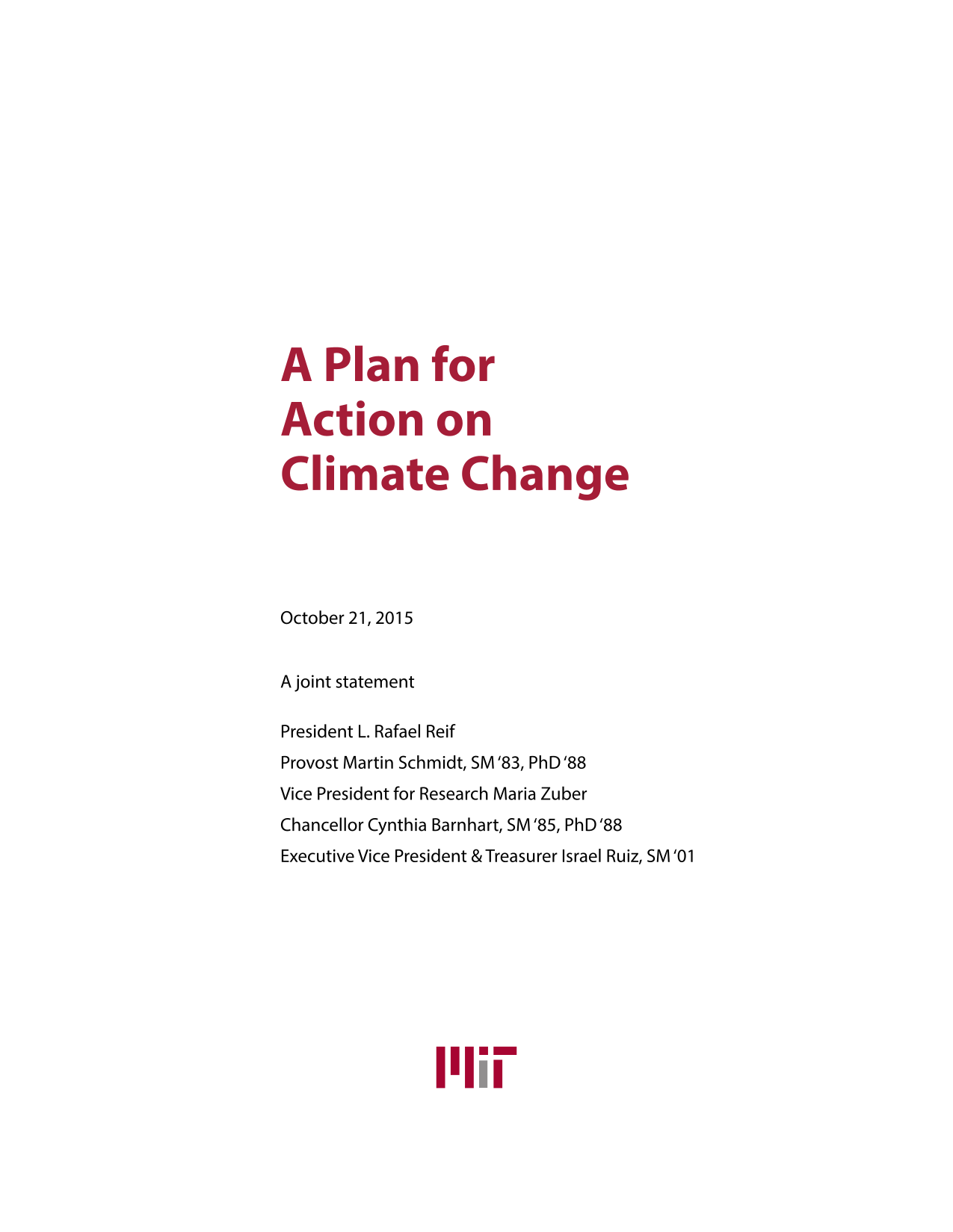 A Plan For Action On Climate Change screenshot