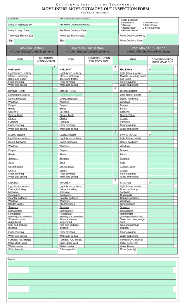 MOVE INPRE MOVE OUTMOVE OUT INSPECTION FORM screenshot