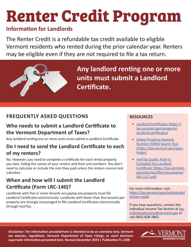 Renter Credit Program Information For Landlords screenshot
