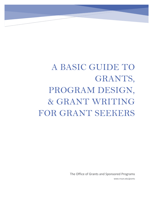 A Basic Guide To Grants, Program Design,  Grant Writing For Grant Seekers screenshot