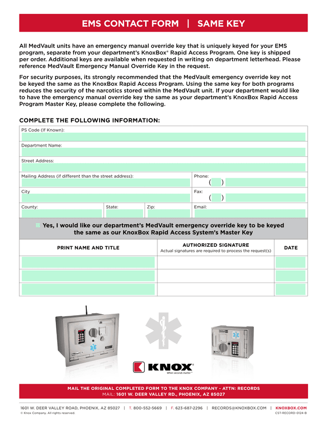 EMS Contact Form screenshot