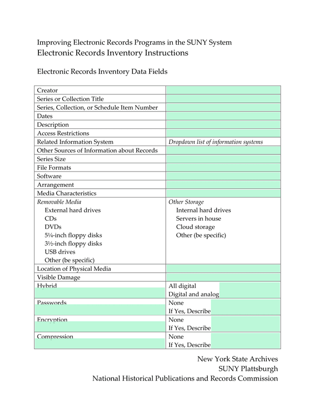Improving Electronic Records Programs In The SUNY System screenshot
