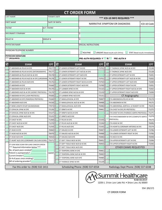 CPT Codes List screenshot