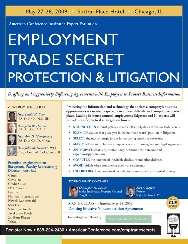 Expert Forum On Employment Trade Secret Protection  Litigation screenshot