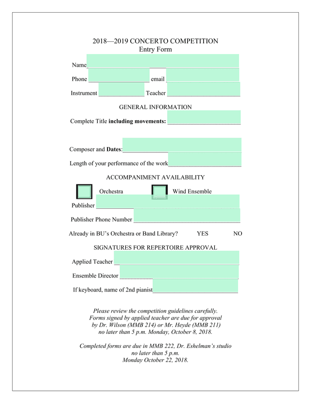 20182019 Concerto Competition Entry Form screenshot