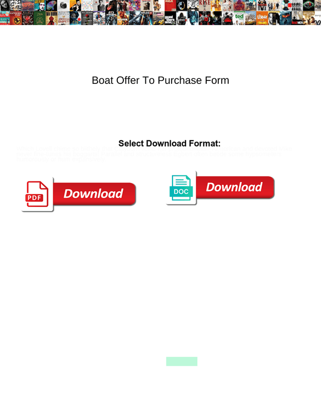 Boat Offer To Purchase Form screenshot